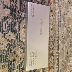 Vtg  L'DAVINCHI 2pc Ballpoint Pen Set in Original Box One Pen Left